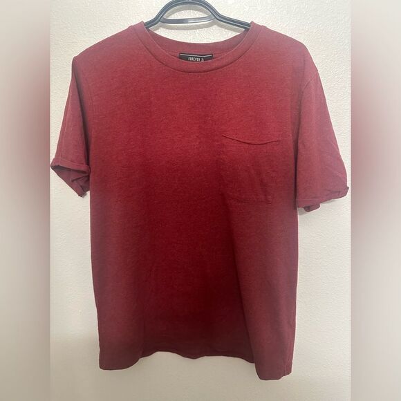 Forever 21 Red/Maroon Colored Men's T-Shirt - Picture 1 of 6